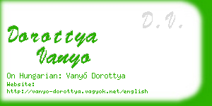 dorottya vanyo business card